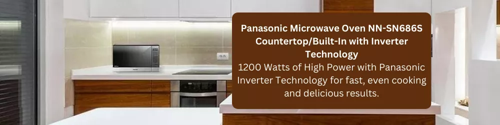 Panasonic Microwave Oven NN-SN686S- Countertop-Built- in With Inverter Technology