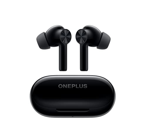 OnePlus Buds Z2 True Wireless Earbud Headphones-Touch Control with Charging Case,Active Noise Cancellation,IP55 Waterproof Stereo Earphones for Home,Sport, Obsidian Black
