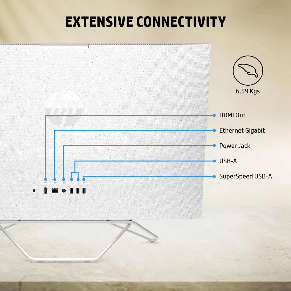HP All-in-One 12th Gen Intel Core i3 extensive connectivity