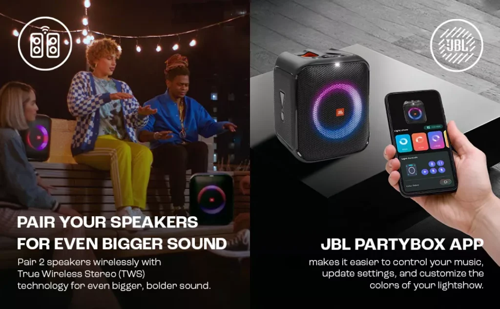 JBL Partybox Encore Essential pair your speakers for even bigger sound